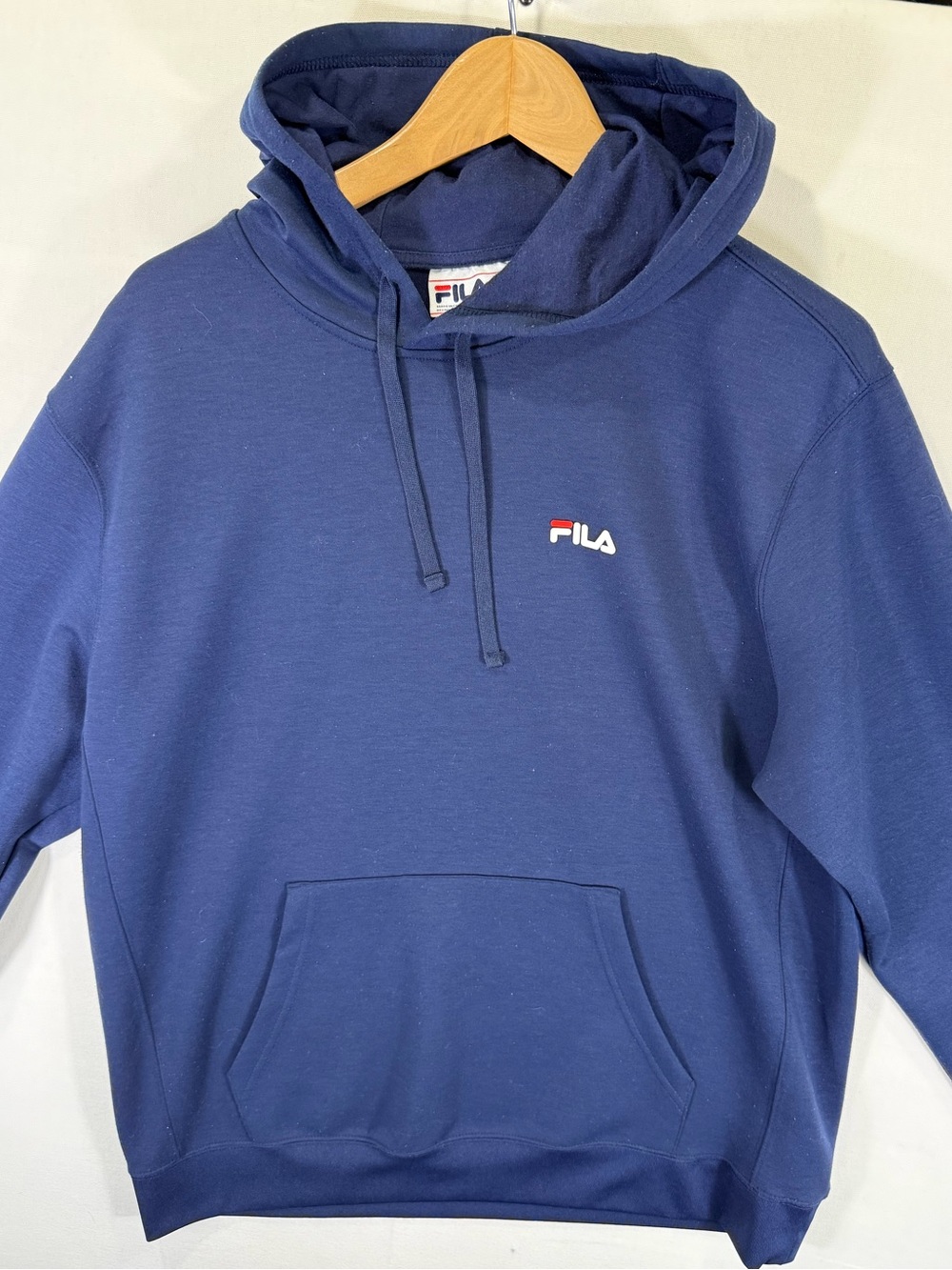 Fila Navy Blue Pullover Hoodie with Small Chest Logo